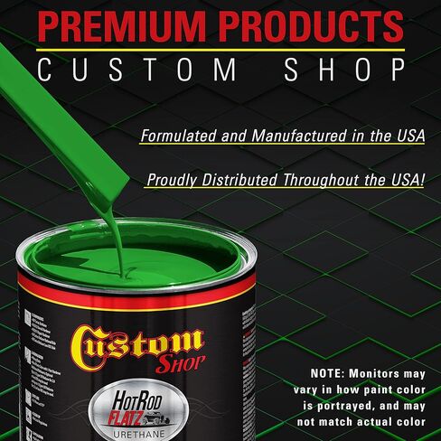 متجر مخصص - أخضر ليموني نابض بالحياة - طلاء تلقائي من Hot Rod Flatz Flat Matte Satin Urethane - مجموعة طلاء جالون كاملة - سيارات احترافية منخفضة اللمعان، طلاء شاحنات السيارات، نسبة مزيج 4:1 in Saudi Arabia