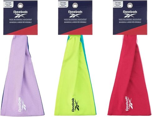Reebok 3pk Wide Knotted Headwrap – Secure, Lightweight, Damage-Free Hold | Quality Gym Hair Accessories for Active Comfort in Saudi Arabia