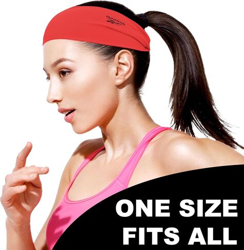 Reebok 3pk Wide Knotted Headwrap – Secure, Lightweight, Damage-Free Hold | Quality Gym Hair Accessories for Active Comfort in Saudi Arabia
