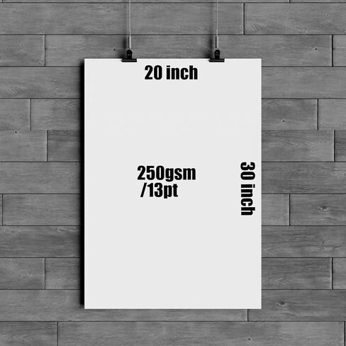 20×30" Poster Board 50pcs White Poster Paper Poster Board Bulk suitable for DIY, Crafts, Signs Project Presentations, Drawing and School Supplies,250GSM Thickness Blank Large Posterboard in Kuwait