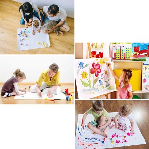 20×30" Poster Board 50pcs White Poster Paper Poster Board Bulk suitable for DIY, Crafts, Signs Project Presentations, Drawing and School Supplies,250GSM Thickness Blank Large Posterboard in Kuwait