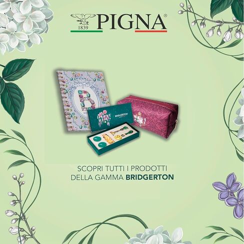 مجموعة Pigna x Bridgerton مكونة من 10 دفاتر ملاحظات ماكسي مقاس A4 وورق 80 جم و80 صفحة + صفحة غلاف مخصصة مقاس 1R مسطرة in Kuwait