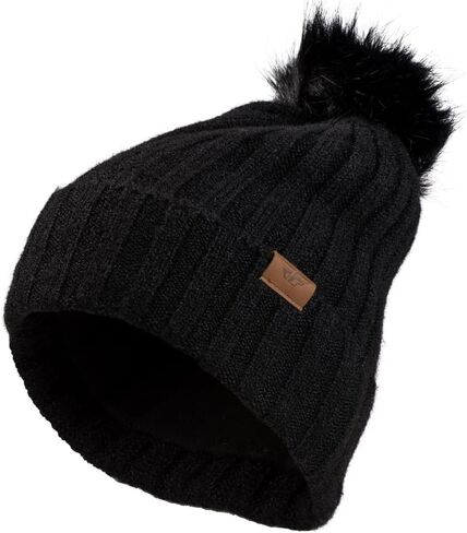 قبعة Fly Racing 22-3252BLACK للسيدات من Fly Snow Pom باللون الأسود in Saudi Arabia