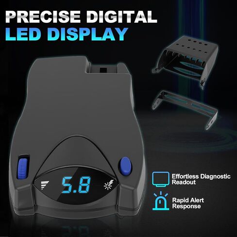 Electronic Brake Controller Compatible with Ford GM Chevy Dodge RAM Toyota Jeep with 2 4 6 and 8 Brakes (1-4 axles), LED Display,Plug and Play, Replace#90885 in Saudi Arabia
