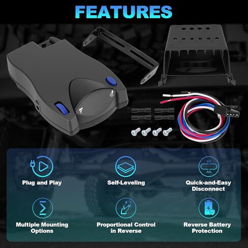 Electronic Brake Controller Compatible with Ford GM Chevy Dodge RAM Toyota Jeep with 2 4 6 and 8 Brakes (1-4 axles), LED Display,Plug and Play, Replace#90885 in Saudi Arabia