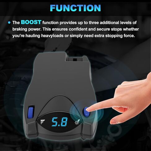 Electronic Brake Controller Compatible with Ford GM Chevy Dodge RAM Toyota Jeep with 2 4 6 and 8 Brakes (1-4 axles), LED Display,Plug and Play, Replace#90885 in Saudi Arabia