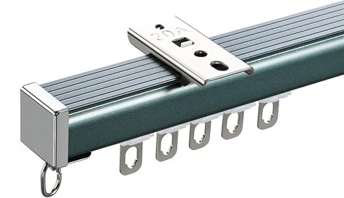 Ultra-Thin Ceiling Track System (3.3ft - 19.7ft) - Heavy-Duty, Easy Install, Smooth Sliding Room Divider for Living Room & Bedroom, Ideal for Curtains (2.5m/8.2ft) in Saudi Arabia