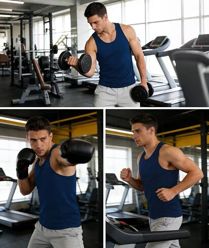 Little Beauty 5 Pack Mens Tank Tops UPF 50+ Sleeveless Muscle Shirts Lightweight Active Workout Gym Tops in Saudi Arabia