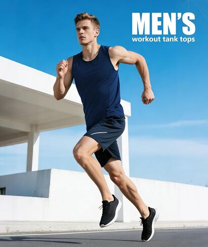 Little Beauty 5 Pack Mens Tank Tops UPF 50+ Sleeveless Muscle Shirts Lightweight Active Workout Gym Tops in Saudi Arabia