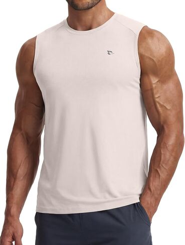 baleaf Men's Sleeveless Tank Tops Workout Muscle T Shirts Quick Dry Sun Protection UPF 50+ Athletic Gym Sport Shirts in Saudi Arabia