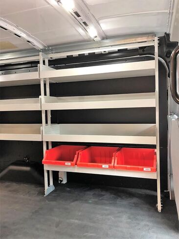 Van Storage System Shelf Support | Dual Post Heavy Duty Extension Frame | Mid/High Roof Commercial Vehicles in Saudi Arabia