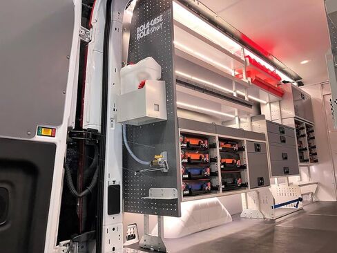 Van Storage System Shelf Support | Dual Post Heavy Duty Extension Frame | Mid/High Roof Commercial Vehicles in Saudi Arabia