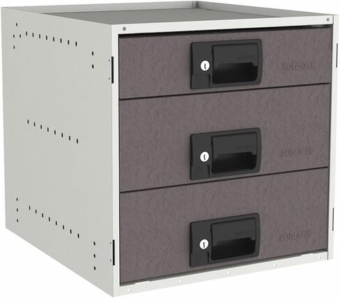 Van Storage System Cabinet | Series 4 Shelf Mount | 16.5 x 18.1 x 16.5 In | 1 RC401 & 2 RC403 Lockable Metal Drawers | Galvanized Steel, Powder Coated in Saudi Arabia