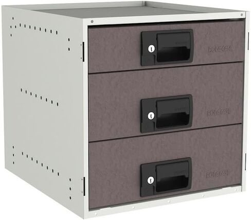 Van Storage System Cabinet | Series 4 Shelf Mount | 16.5 x 18.1 x 16.5 In | 1 RC401 & 2 RC403 Lockable Metal Drawers | Galvanized Steel, Powder Coated in Saudi Arabia
