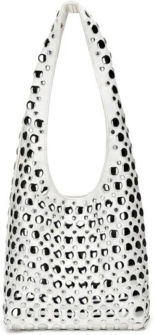 Stylish Studded Hobo Bag Y2K Rivets Bucket Purse for Women Trendy Small Shoulder Tote Handbag in Saudi Arabia