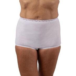 Dixie Belle Women's Panty Lace Trim Full Brief Cotton Underwear 3 Pack
