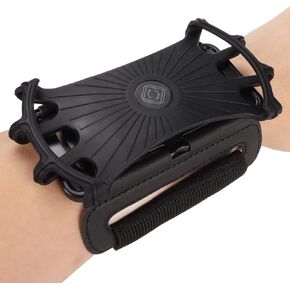 Phone Wristband Holder, 360 Degree Rotatable Cellphone Wrist Phone Holder, Arm Band Cell Case, for 13 Pro Max, for Galaxy S22, for Huawei, for Hiking Biking Running(Black)