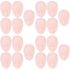 Doll Craft Making Heads 20pcs Doll Head Soft Plastic Doll Repainting Practice Makeup DIY Heads Mini Doll Body Parts for Princess Mini Doll Knitting Key Chain DIY Make Up Repair Doll Head