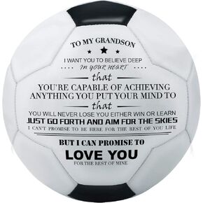 Kenon Printed Soccer Ball/Football Toy to Your Son - Anniversary Birthday Wedding Graduation Gifts - Perfect for Outdoor & Indoor Match or Game