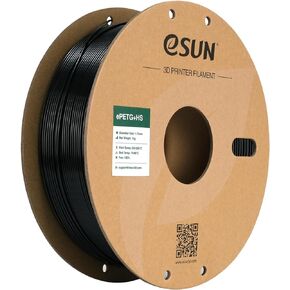 eSUN خيوط PETG مطورة عالية السرعة 1.75 مم، خيوط طابعة ثلاثية الأبعاد عالية المتانة سريعة PETG للطباعة السريعة، بكرة 1 كجم (2.2 رطل) خيوط طباعة ثلاثية الأبعاد للطابعات ثلاثية الأبعاد، أسود خالص