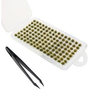 MEETOOT Static Grass Model Railway Scene DIY Static Grass Model 0.25 Inch Mini Grass Cluster with Tweezer for Miniature Landscape and Model Railway Landscape and Fairy Garden