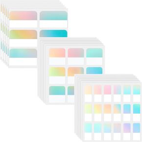 NEWEST 990 Pieces Book Sticky Index Tabs, Transparent Gradient File Tabs Flags, Writable Repositionable Page Markers Labels for Books Reading Notes Classify Files Binder Notebook Office School, 3 Size