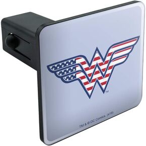 GRAPHICS & MORE Wonder Woman USA American Flag Logo Tow Trailer Hitch Cover Plug Insert