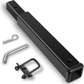 VKU 18 inch Hitch Extender, Trailer Hitch Extension for 2-Inch Receiver 3,500 Lbs,Black, Boat Trailer Extension with Anti Rattle Hitch Tightener Rack/Trailer/Truck/Cargo Carriers