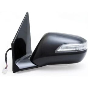 Fit System 63037H Passenger Side Mirror for Acura MDX, w/o Power liftgate, Black PTM, w/Turn Signal & Memory, Blue Lens, Foldaway, Heated Power