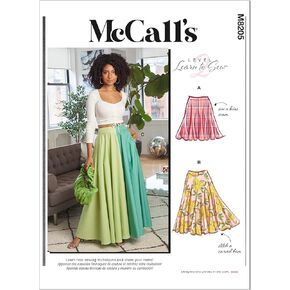 McCall's Misses' Circle Skirt Sewing Pattern Kit, Code M8205, Sizes XS-S-M, Multicolor