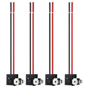 XINGYHENG 4Pcs H1 H3 Headlight Fog Light Bulb Socket Adapter Connector Extension Wiring Harness H1 Bulb Pigtail Conversion Wire Connector