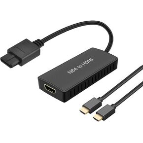 New N64 HDMI Converter Support 16:9/4:3 Conversion,N64 to HDMI Converter Compatible with Nintendo 64/ Game Cube/ SNES