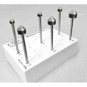 FIG 413 Jewelry Setting Burs Jewelers Stone Setting Bur 040-080 Large 6 PC Set