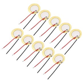 uxcell 10 Pcs Piezo Discs 20mm Acoustic Pickup Transducer Prewired Microphone Trigger CBG Guitar