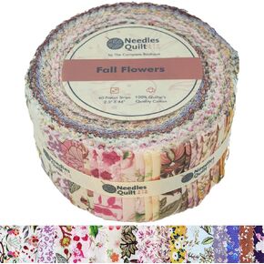 Jelly Roll Fabrics for Quilting Clearance 40 Strip 2.5" x 44" | Cotton Strips Bundles – Perfect Quilting Fabric for Sewing, Precut Quilt Projects, and DIY Crafts (Scandinavian Cottage)