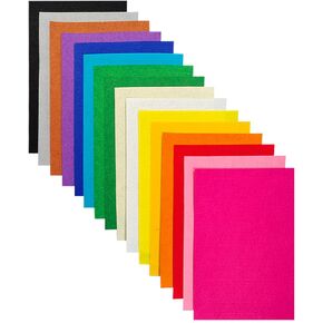 Jtnohx Felt for Crafts, 16 Pcs Felt Fabric, 7"×11.3" Stiff Felt Sheets, Craft Felt Square for Sewing (White)