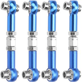 VGEBY Steering Linkage Rod, 4Pcs RC Car Metal Linkage Arm Aluminum Alloy RC Upgrade Parts Fit for HSP 94122 1/10 Car(Blue) Car Model Accessory