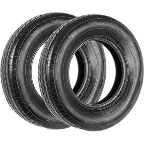 eCustomRim 2-Pack ST205/75R15 Steel Belted Radial Trailer Tire Load Range C 1820# 205/75 R 15 Tire - 6 Year Warranty w/Free Roadside