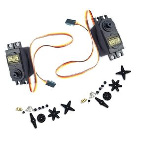 Kiro&Seeu 2pcs MG995 Servo Motor 180°High Speed Torque Metal Gear Set Kit Compatible with Boat/RC Helicopter/Airplane/Smart Car Robot/JR/Futaba