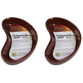 Zilla Reptile Terrarium Dishes, 2 Pack, Medium