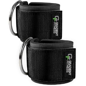 Gradient Fitness Ankle Straps (2 Pack) | Ankle Strap for Cable Machine, Ankle Bands for Working Out, Cable Ankle Strap, Cable Machine Attachment, Ankle Cable Attachments for Gym