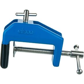 EISCO Heavy Duty Multi-Purpose Table Clamp - Vinyl Coated Grip and Swivel Pad - Built-In Rod & Pulley Holder - Fits Surfaces up to 2.55" Thick - Die-Cast Metal