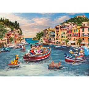Ceaco - Thomas Kinkade - Disney - Mickey & Minnie in Italy - 1000 Piece Jigsaw Puzzle