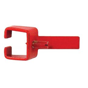 2 Pcs, .059 Steel; Crs Finish Zinc Plated; Red Powder Coat Universal Breaker Lock Out Device Easy to Install