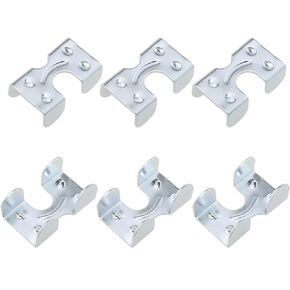 ZZHXSM 6PCS 1.5x0.9x0.6inch Rope Connection Accessory Rope Clip Metal Buckle Heavy Duty Zinc Alloy Double Rope Clip for Wire Rope and Ring Elastic Rope and Outdoor Sport Gear Binding