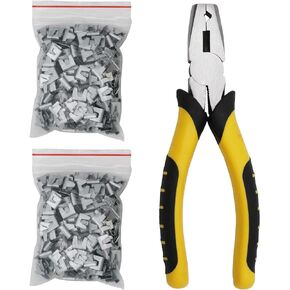 nomal Wire Cage Buckle Pliers with 600 Wire Cage Clips Wire Cage Fasten Clips Buckle Pliers Pet Cage Building installation Clips Tools