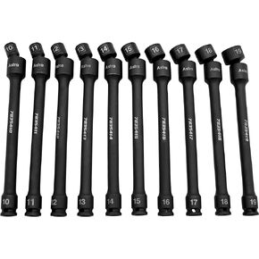 Astro Tools 78354 10-Piece 3/8" Drive 6 Point Pinless Universal Torque-Saver Impact Extension Socket Set - Metric