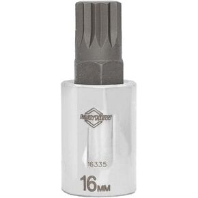 Mayhew Tools 16335 1/2" Square Drive Small Insert Socket Bit, Triple Square 16 mm