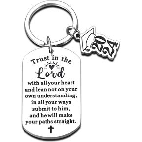 Christian Graduation Keychain Gifts Class of 2024 Graduation Gifts for Her Him 2024 Graduation Gifts for Seniors Graduates Religious Graduation Gifts College High School Graduation Gifts for Him Her