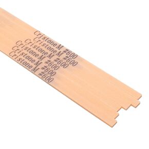 MIRACLE Cristone Ceramic Fiber Stones Pack of 6-100L x 4W x 1T mm for Grinding Polishing Deburring Lapping Metal Wood Molds Plastic Compatible with Air Tools (#150 / #200 / #400 / #600 / #800 / #1000)